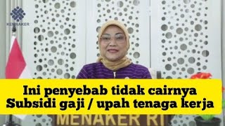 Penyebab tidak cairnya subsidi gaji / upah tenaga kerja