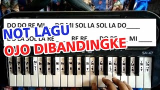 Ojo Dibandingke - Not Lagu Piano / Pianika untuk Drum Band / Marching Band