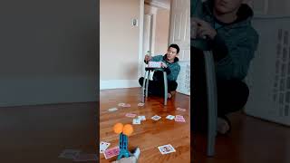 Crazy card trick shot 🤯#shorts #crazytricks #insane #levelup #trickshots #cardtrick #awsome