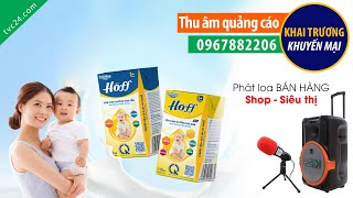 Thu âm khai trương shop Bỉn sữa Neomo kids MC đọc Khuyến mại phát loa