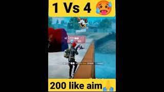 1 Vs 4 in CSrank🥵🔥- free fire #shorts #short #youtubeshorts#viral