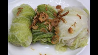 Napa cabbage wrap w fish paste n meat 大白菜包肉 | Recipe | Easy recipe | Cook | Cooking | ASMR