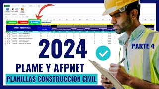 ✅Planillas de Construcción Civil con Boletas y ASIENTO CONTABLE | Carga Masiva PLAME y AFPNET  2024