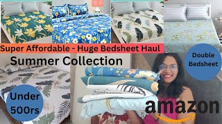 HUGE BEDSHEET Haul from AMAZON- Starting Rs.300-Affordable & Super Quality |#hashtagkiran#bedsheets