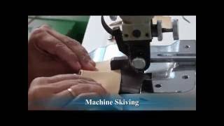 How To Make Shoes - Leather Skiving on Machine Tutorial