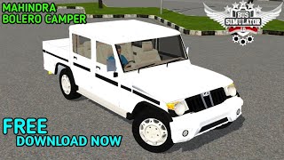 MAHINDRA BOLERO CAMPER 2021 FOR BUS SIMULATOR INDONESIA BUSSID FREE DOWNLOAD