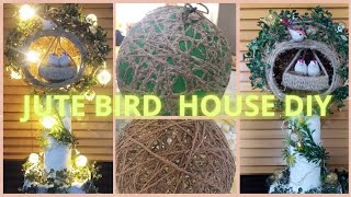 Jute Balloon DIY Idea||Jute Bird House DIY||Home Decorating Ideas using Jute rope and balloon