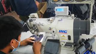 Industrial Double Needle Sewing Machine Front Pocket Setting ( Jeans )#Shorts