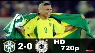 ملخص مباراة ألمانيا والبرازيل 2 0  نهائي كأس العالم 2002 🔞