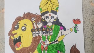 5th day of navratri drawing ❤️ ||maa skandmata drawing 🥰/#navratri/#shorts/#trending