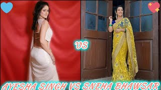 Ayesha Aka sai Vs Sneha Bhawsar Aka Karishma From GHKKPM 🧡💛