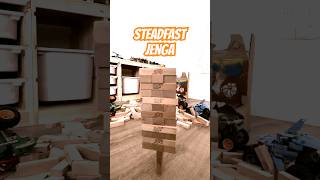 Jenga Challenge: Making a Whole Jenga Stand on One Block #jengafun #jengablocks #jengachallenge