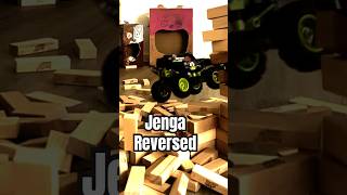 Jenga Wall Crash Reversed  #legotechnic #monstermutt #gravedigger #monstertruck #monsterjam