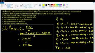 Most Probable Value Sample Problem