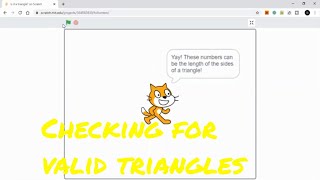 Scratch Tutorial - Making a Program that checks the triangle sides are valid