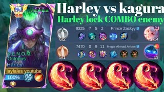 HARLEY VS KAGURA❗BUILD ONE HIT ENEMY DELETE! HARLEY LOCK COMBO | build top 1 global Harley