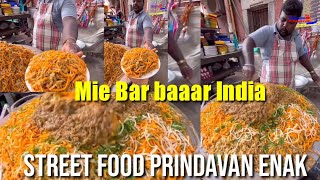 street food India Mie goreng bar baar..#streetfood #kulinerfood #kulinerprindavan