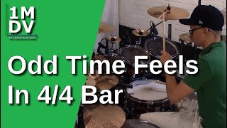 1MDV - The 1-Minute Drum Video #98 : Odd Time Feels in 4/4 Bar