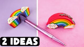 How to make cloud shaped pencil top DIY🌈🖊