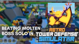 Molten Solo Triumph in Old TDS | Retro Tower Defense Simulator