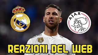 REAL MADRID AJAX 1-4 REAL ESCE DALLA CHAMPIONS!!! - LA REAZIONE DEL WEB