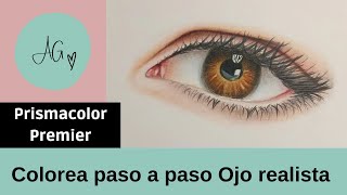 Cómo colorear un ojo realista paso a paso|Prismacolor Premier