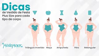 Dicas de vestido de festa plus size para cada tipo de corpo.