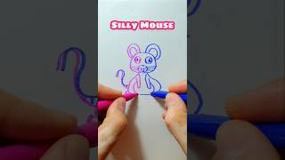 Dibujo RATÓN tonto a 2 manos. #videoshorts #art #drawing #dibujo #2hand #mouse   #silly #shorts