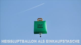 Heissluftballon in Form einer Einkaufstasche