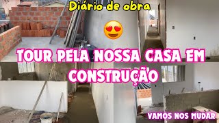 VAMOS NOS MUDAR 😍TOUR PELA NOSSA CASA EM CONSTRUÇÃO | DIÁRIO DE OBRA