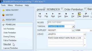 Tutorial Software Akuntansi Seventhsoft - Pembelian melalui Barang Datang