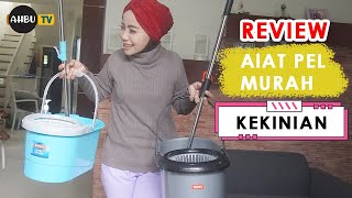 REVIEW ALAT PEL MURAH KEKINIAN - SPIN MOP MODERN TANPA DI SENTUH