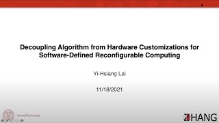 Decoupling Algorithm from Hardware Customizations for Software-Defined Reconfigurable Computing