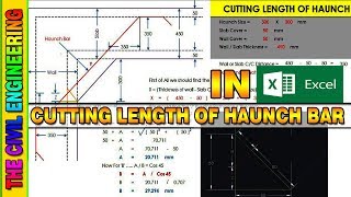 Cutting Length of Haunch Bar in Excel | How to Calculate Haunch Bar Length Bar Bending Schedule Urdu