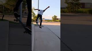 Skating this curb like a quarter pipe part 3