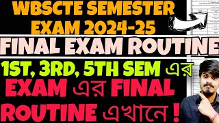 WBSCTE Semester EXAM Date 2024| WBSCTE Semester Exam Possible Routine 2024| WBSCTE Suggestion 2024