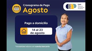 🗓️ CRONOGRAMA DE PAGO DE PENSIONES - AGOSTO 2024