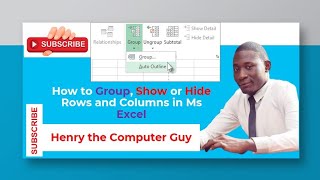 How to group, show or hide rows and columns in Excel