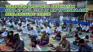 Terapkan Protokol Kesehatan, Jemaah Shalat Idul Fitri di Wisma Asri Bekasi Berlangsung Tertib