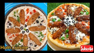 kabab Crust Pizza Recipe | kabab Stuffed Pizza | kabab Pizza