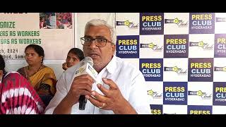 Sri Deepak John TSCMFC Chairman speaking to Media at Press Club.