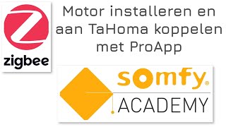 Zigbee motor met ProApp installeren en koppelen aan TaHoma