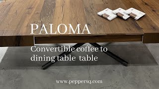 Paloma compact transforming coffee to dining table | Pepper Sq.