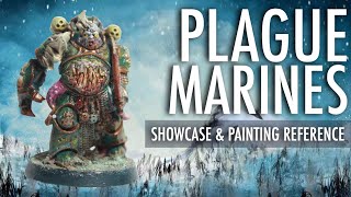 Plague Marines Death Guard Nurgle Chaos Space Marines Warhammer 40K Showcase Painting Reference