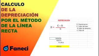 COMO CALCULAR LA DEPRECIACION POR EL METODO DE LA LINEA RECTA📚✅