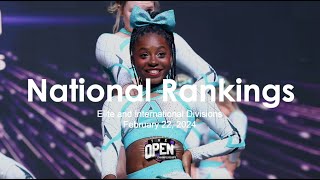 February 22, 2024 - National Rankings for Elite and International Divisions