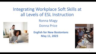 Integrating Workplace Soft Skills at all Levels of ESL Instruction