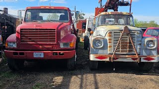 The yard is getting FULL!! and 1965 international old start!