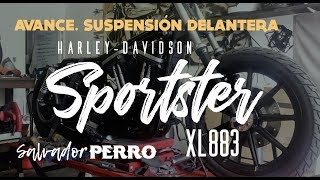 Avance de la #Sportster #XL883. Suspensión delantera