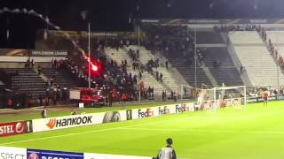 Paok - Borussia Dortmund  01.10.2015| Dortmunder pyroshow und clashes with police|